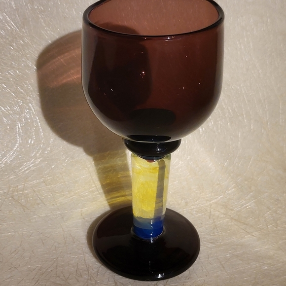 Rare Art Glass Goblet Signed by Regina Kaufmann for Glashagen Hütte  1995 - Picture 2 of 11